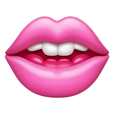 Kissy lips pink emoji  sticker