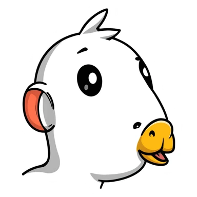 exaggerated large nose in profile sticker