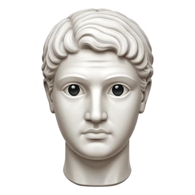 white marble greek statue head  sticker