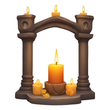 Pretty candle altar   sticker