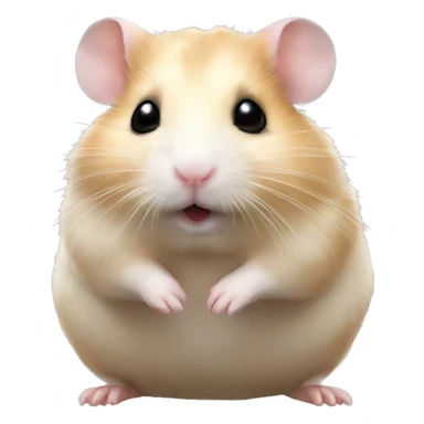 realistic hamster full body sticker