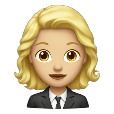blond woman in a suit sticker