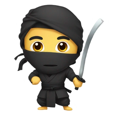 un ninja en version cartoon  sticker