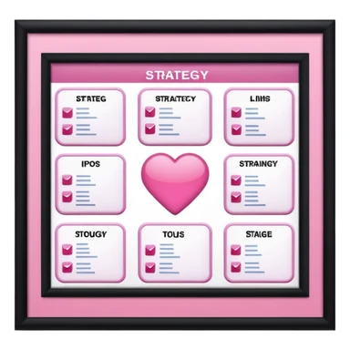 business strategy bord pink  sticker