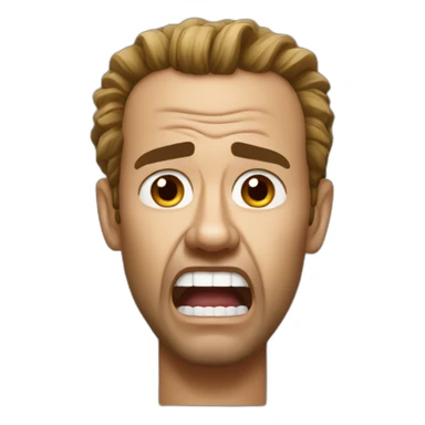 angry and shouting kirk from tropic thunder sticker