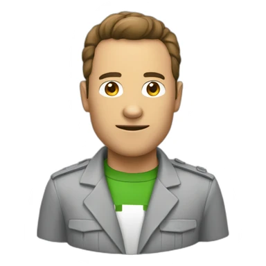 Un homme avec une tête de creeper sticker