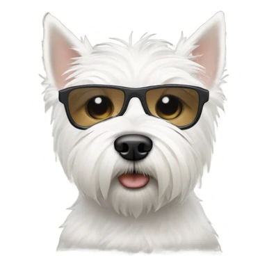 west highland terrier covering eyes sticker