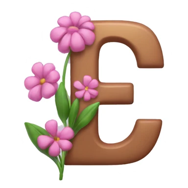 Make me flower emoji with the letter p and k in it  sticker
