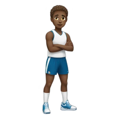 white young Athlete full body sticker