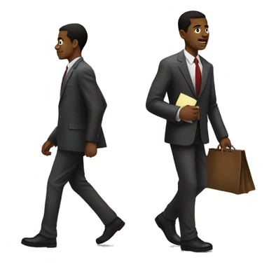 Young black men walking to bank to take out money sticker