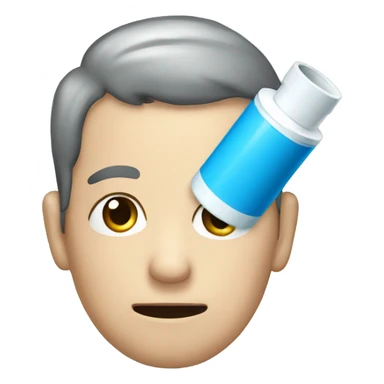 A blue inhaler for asthma sticker