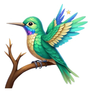 Colibrí with stars sticker