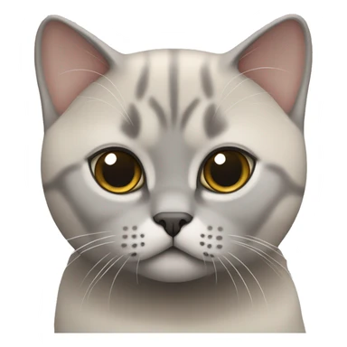 Cute beige and Grey british shorthair cat  sticker
