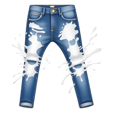 (white paint splatter) on jeans lap sticker