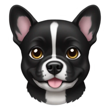 Pomsky-french bulldog- dog- black sticker