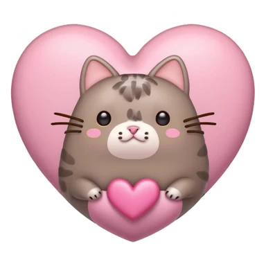 pusheen heart Pink cute sticker