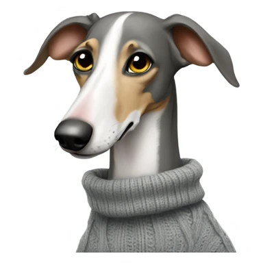 A galgo with sweater  sticker