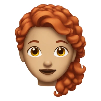Woman with red hair and brown eyes  sticker