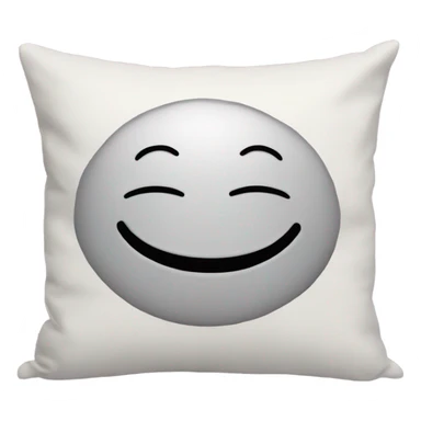 Smile face with pillow sticker