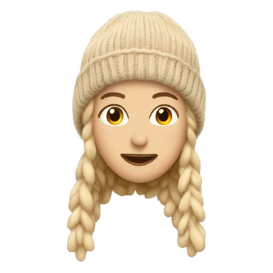 beige winter beanie sticker