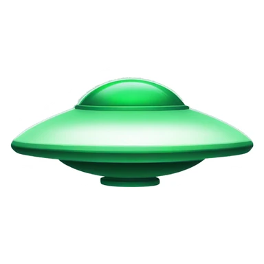Green and white ufo’s flying above  sticker