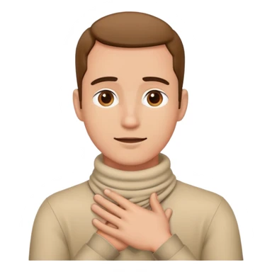 Man with hands around his neck sticker