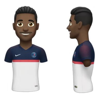 Goalkeeper,hair black, psg sticker