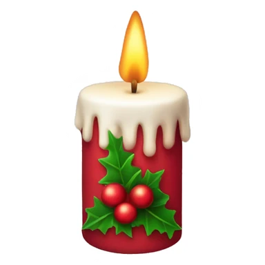 christmas candle sticker