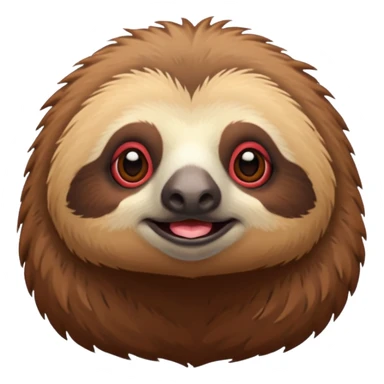 paresseux avec un crete rouge sticker