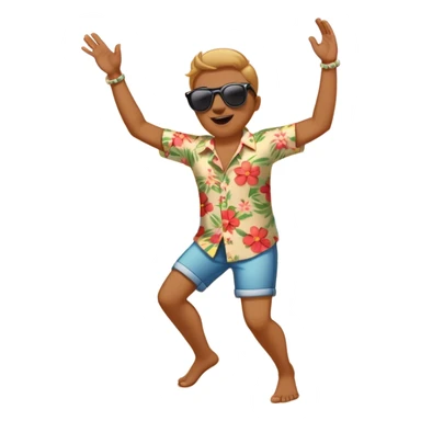 Sunset on the beach and somone dancing  sticker