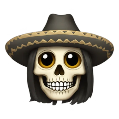 Mexican skeleton with painted face sticker