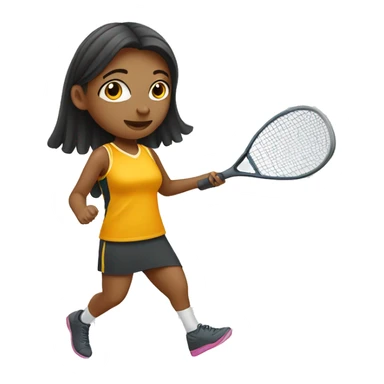 Girl playing squash sport sticker