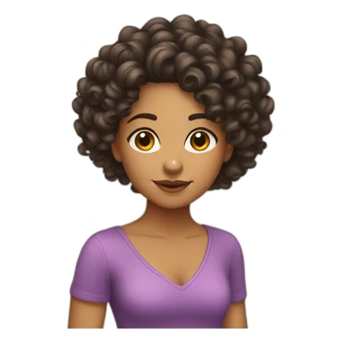 LATIN GIRL CURLY HAIR sticker