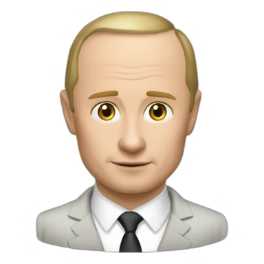 Putin in work sticker