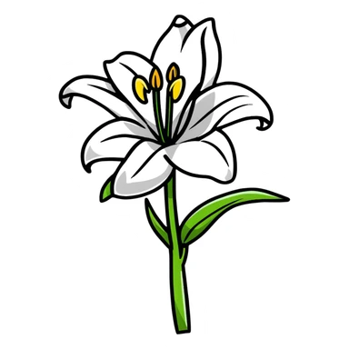 lily flower sticker