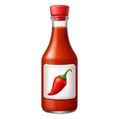 A single bottle of spicy sauce, keep it plain no branding or text sticker