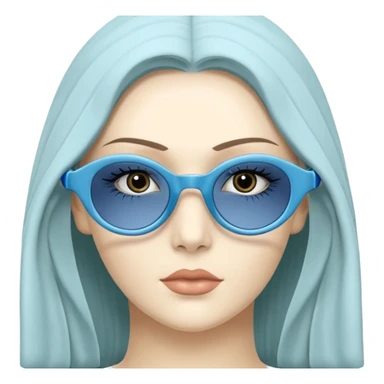 O data cu parul saten ,ochii griji-albastrii ,ochelari și codițe de pisica ..și langa o pisicuță alba pufoasa ,cu ochii verzi și o a doua pisica siameza pufoasa cu capul maro -negru și coada ,restul corpului un maro deschis spre alb  , ochii albaștrii  sticker