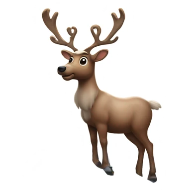 Reindeer on roof  sticker
