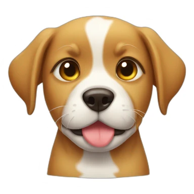 A puppy with a snot dripping sticker