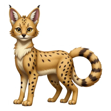 Epic Cute Dark Sergal-Serval-Vernid-Caracal full body sticker