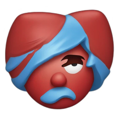 smurf red sticker