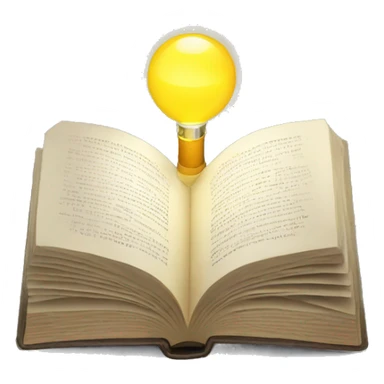 open book with flashlight sticker