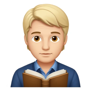 handsome male writer sticker