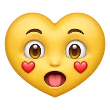 Emoji face, heart eyes, drooling, in love sticker