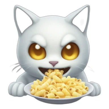 Creepy cat ghost eating popocorns sticker