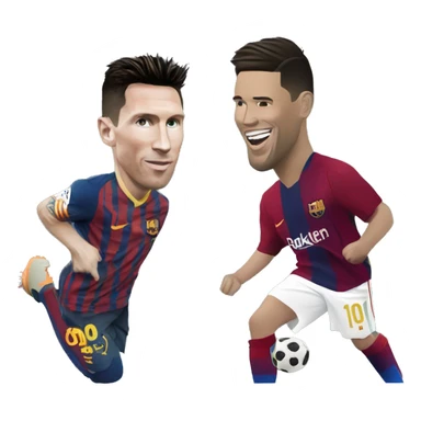 Ronaldo and messi sticker