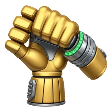 a sci fi themed fist punching in to the side with wires and tech detailing sticker