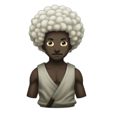Afro samurai emoji sticker