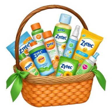 Zyrtec gift basket ￼ sticker