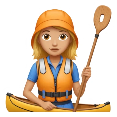 woman canoeist sticker